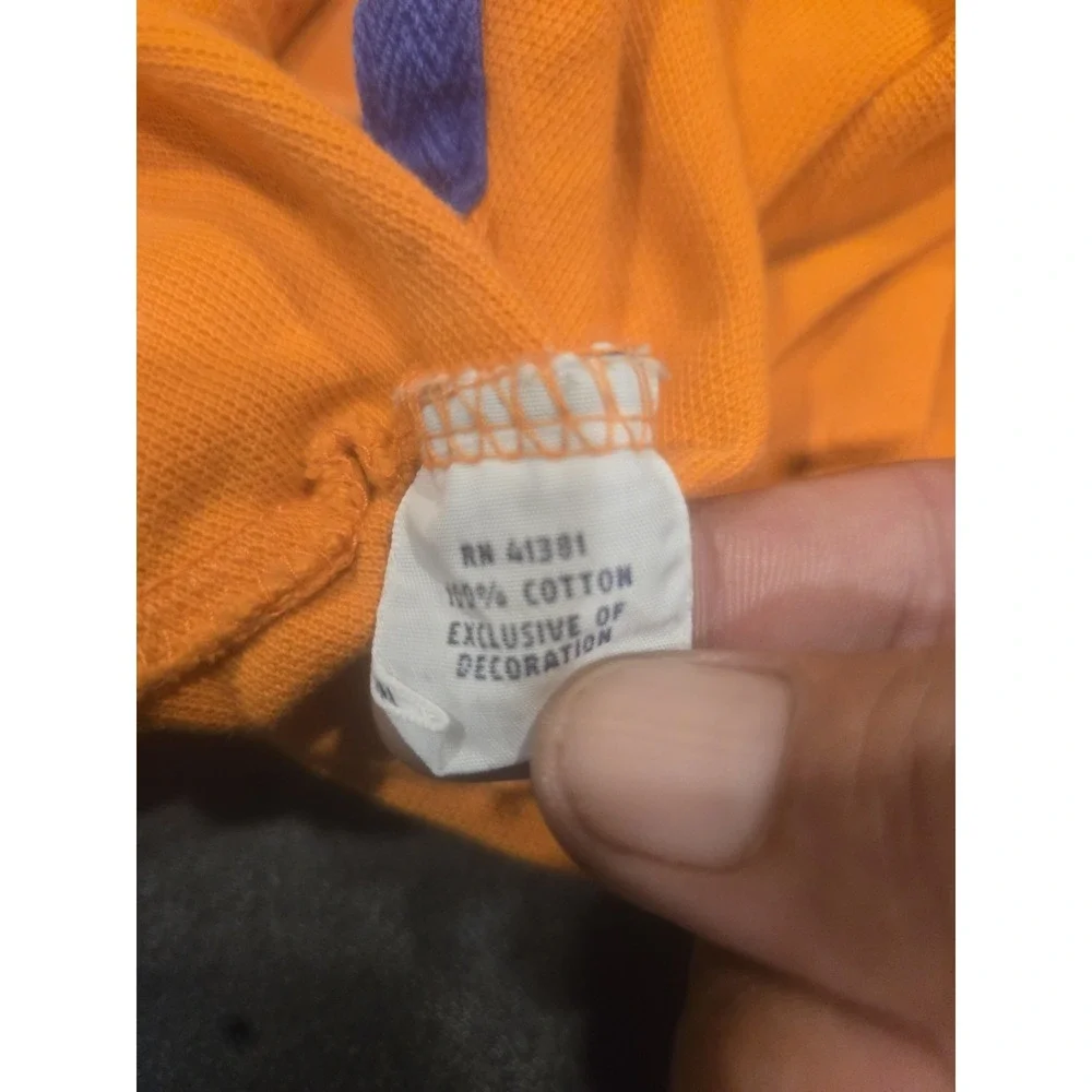 Polo Ralph Lauren Big Pony Marine Supply Polo Shirt Orange Blue XL Cotton
